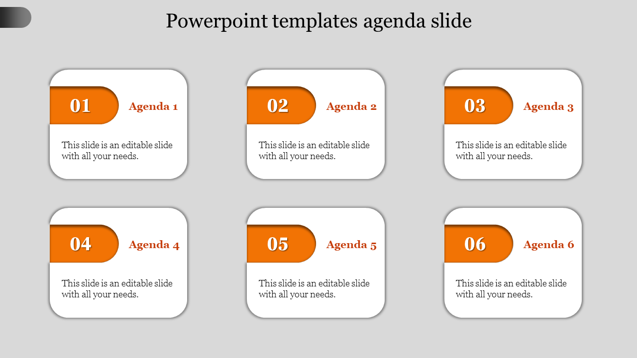 powerpoint templates agenda slide-Orange